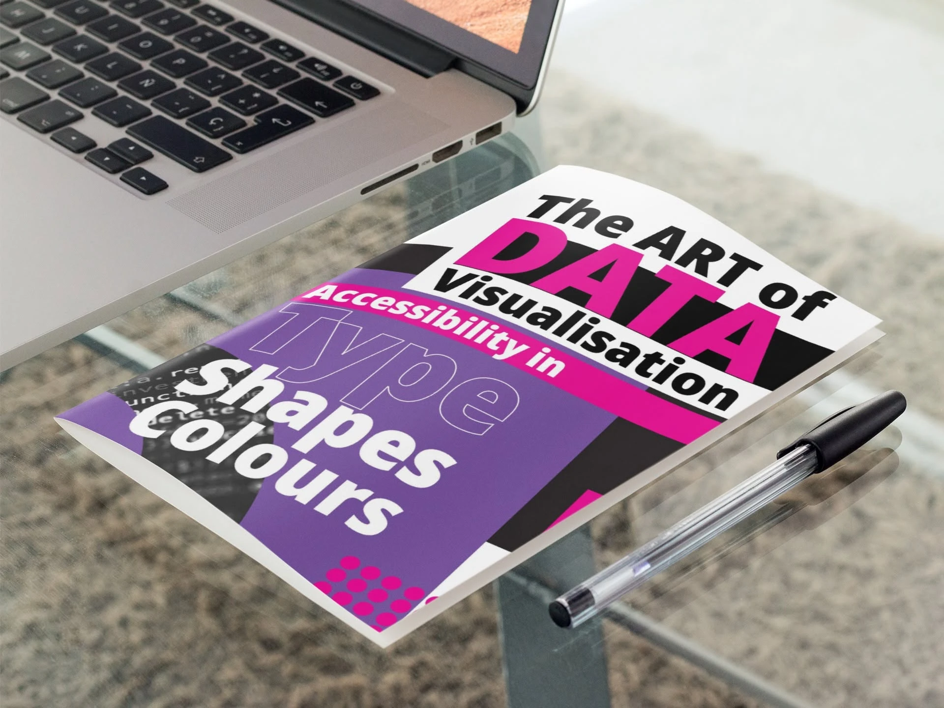 The Art of Data Visualisation magazine on a desk