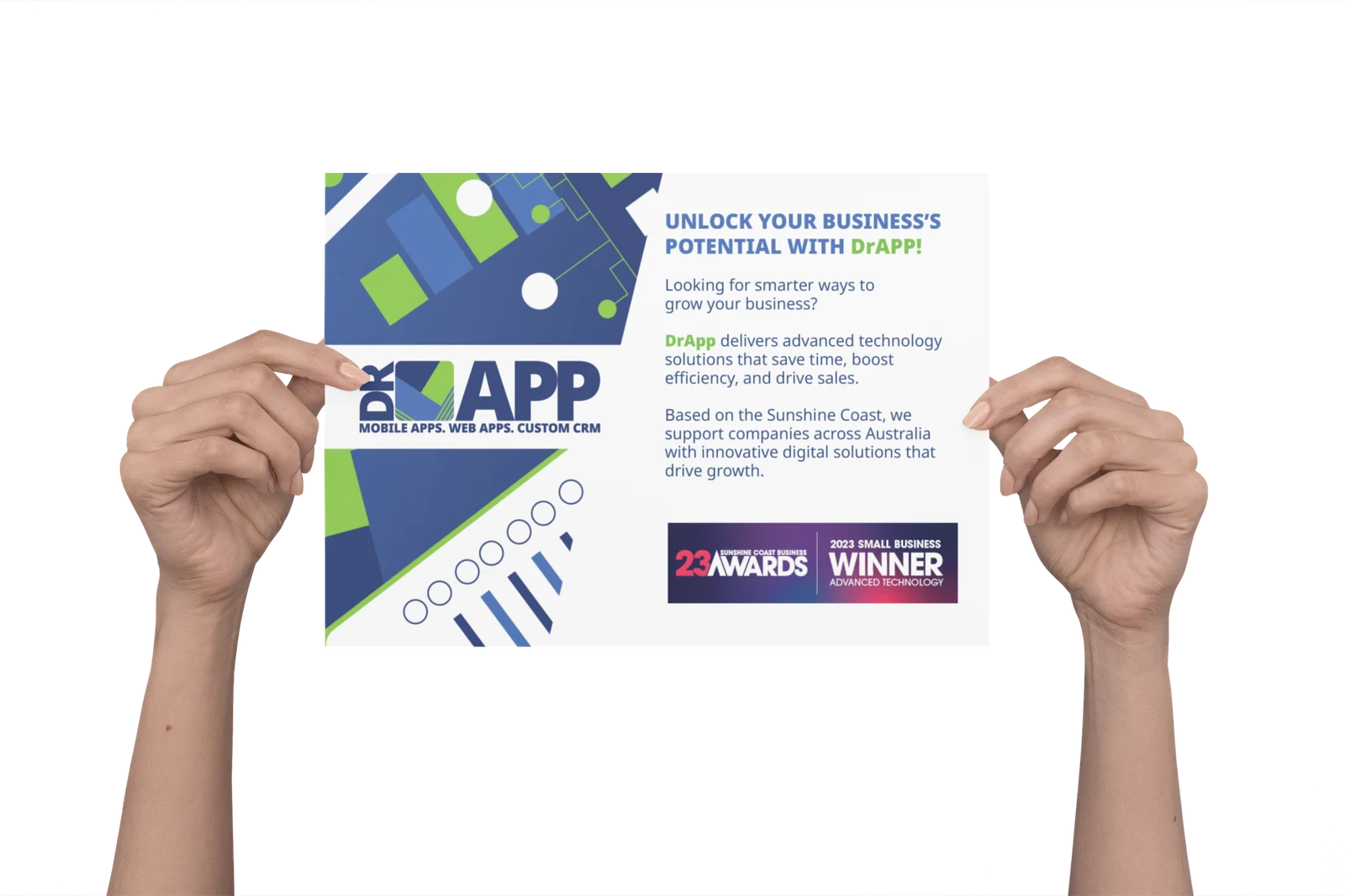 Front of a Doctor App promotional flyer