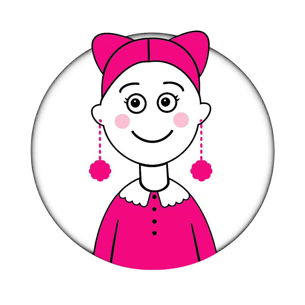 Illustrated portrait of Gali, founder of Cat & Bird Studio