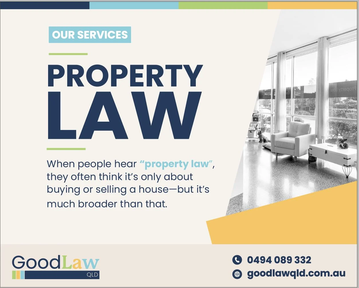 Good Law QLD property law service social media graphic