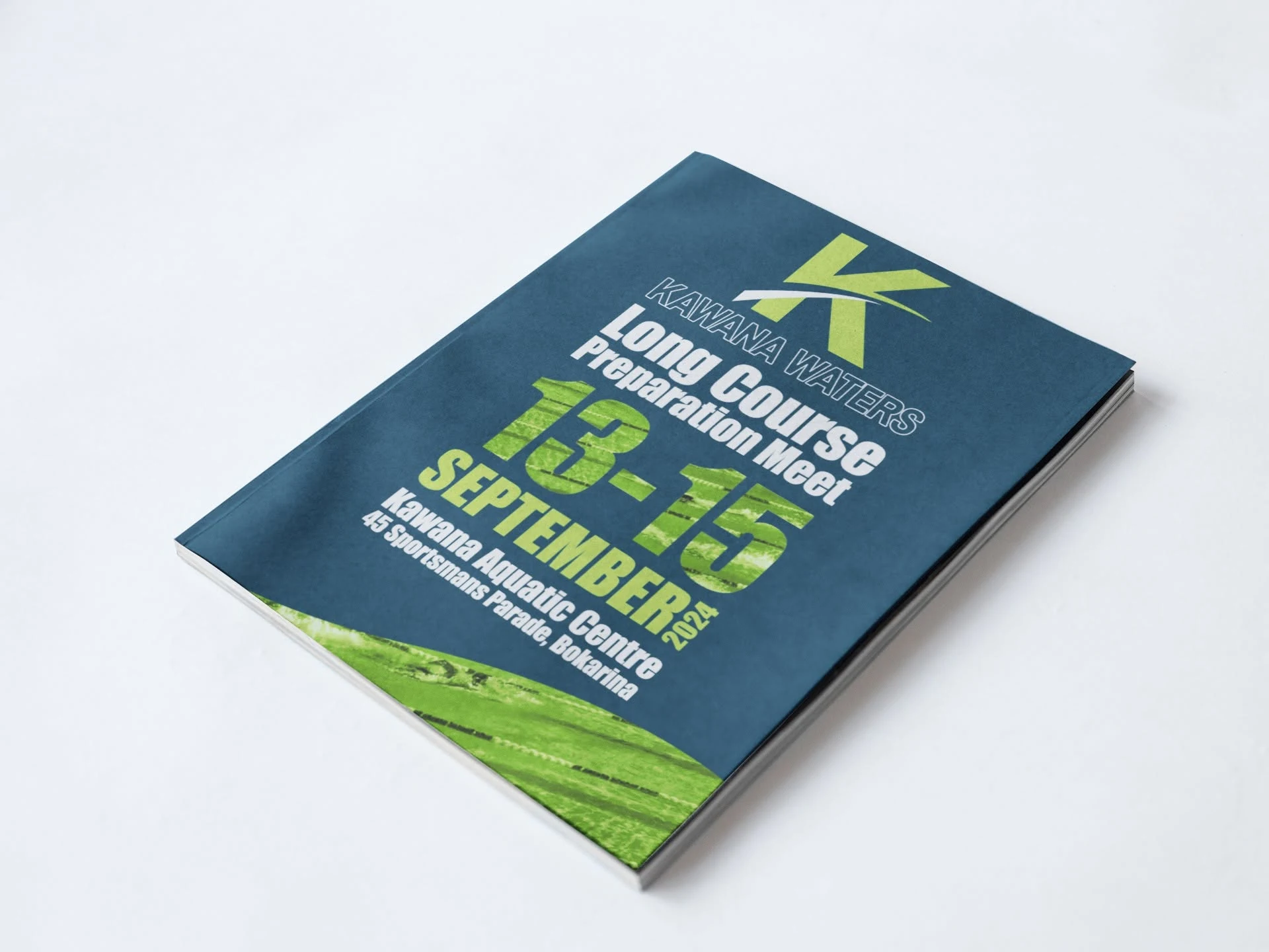 Kawana Waters Swimming Club event program and campaign design