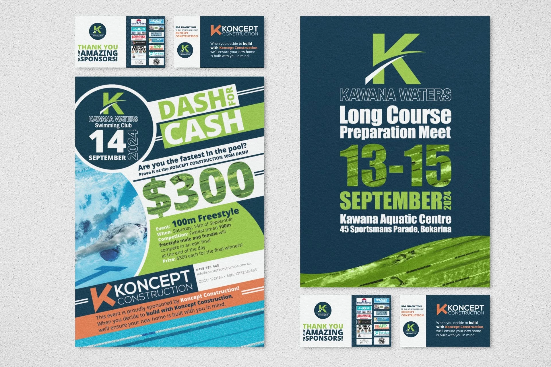 Kawana Waters event and sponsorship poster suite