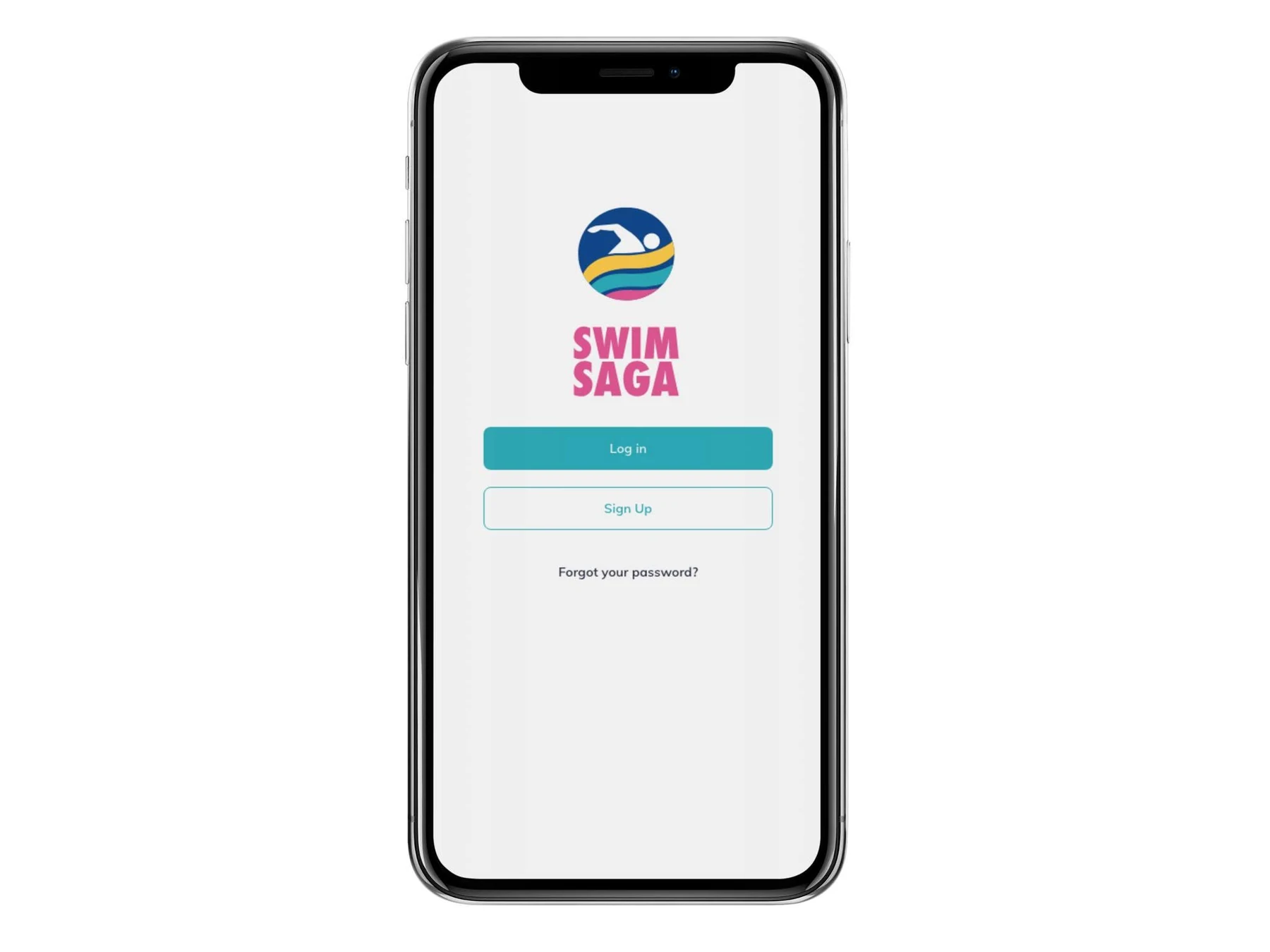 Swim Saga login and sign-up choice screen